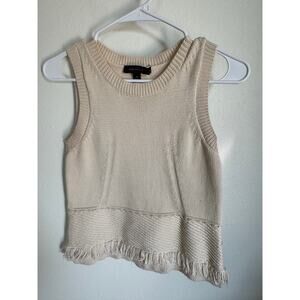 Ann Taylor Heavy Knit Sleeveless Tank Beige Size XS Women's Shirt‎